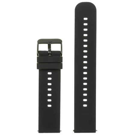 Pasek gumowy do zegarka U27 - czarny/czarny - 18mm