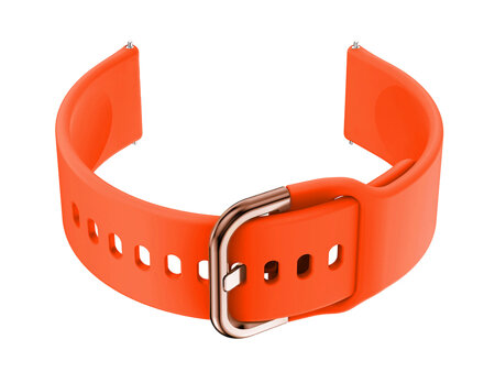 U01 smartwatch rubber strap - orange/r.gold - 18mm