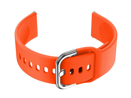 U01 smartwatch rubber strap - orange/silver - 20mm