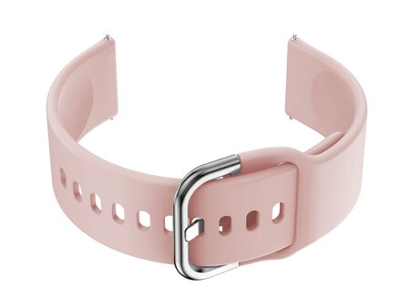 U01 smartwatch rubber strap - pink/silver - 20mm