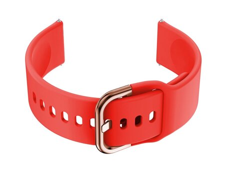 U01 smartwatch rubber strap - red/r.gold - 18mm