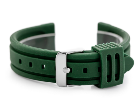 U09 rubber watch strap - green - 20mm