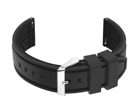 U14 rubber watch strap - gray/black - 22mm