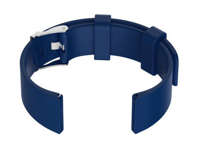 U15 rubber watch strap - navy blue/silver - 22mm