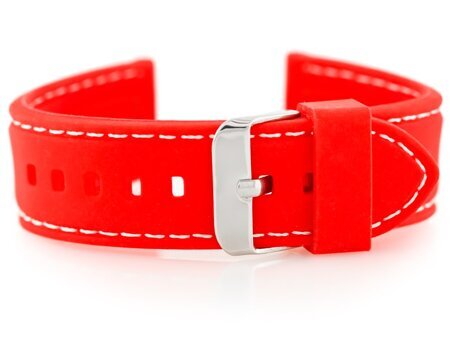 U20 rubber watch strap - red 22mm