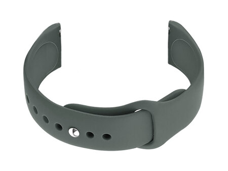 U21 20mm rubber watch strap - dark grey