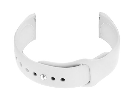 U21 20mm rubber watch strap - white