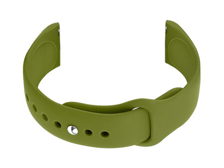 U21 22mm rubber watch strap - olive green