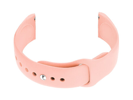 U21 22mm rubber watch strap - pink