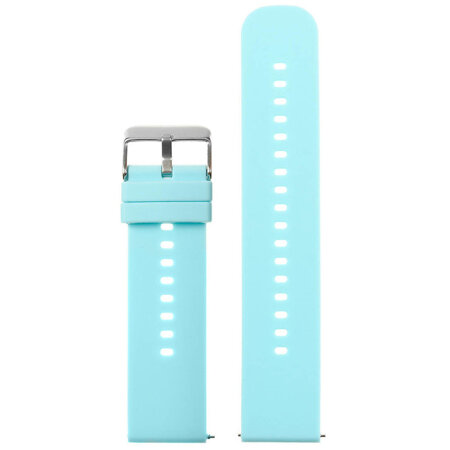 U27 rubber watch strap - blue/silver - 22mm