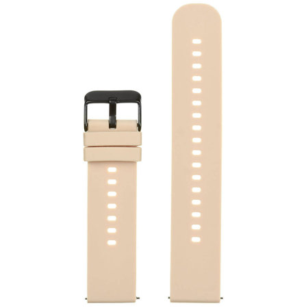 U27 rubber watch strap - cream/black - 18mm