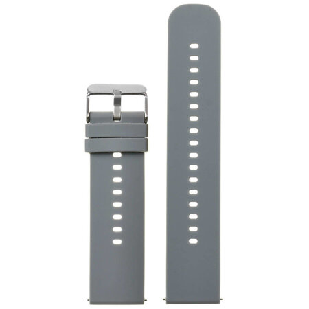 U27 rubber watch strap - dark gray/silver - 18mm