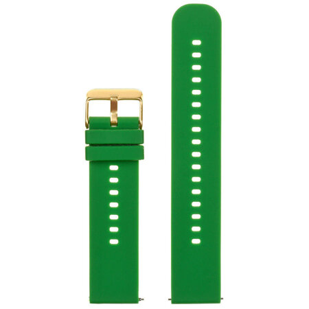 U27 rubber watch strap - green/gold - 18mm