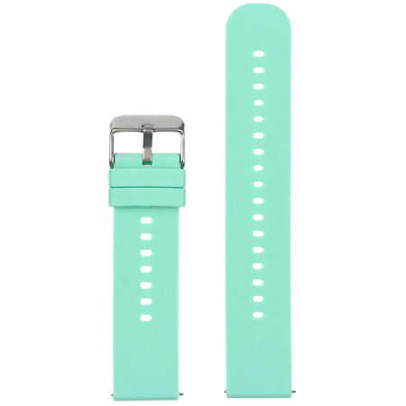 U27 rubber watch strap - mint/silver - 20mm