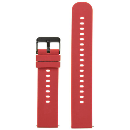 U27 rubber watch strap - red/black - 20mm