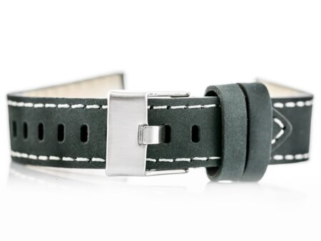 W25 leather watch strap - gray - 20mm