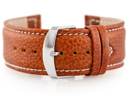 W71 leather watch strap - brown - 24mm