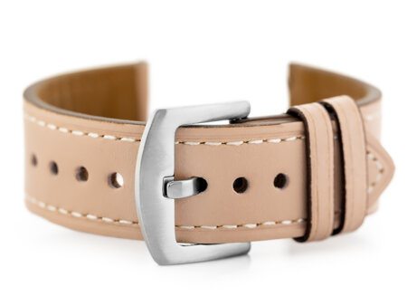 W81 leather watch strap - pink - 20mm