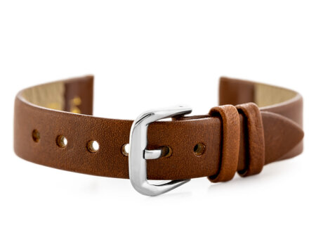 W86 leather watch strap - brown - 16mm