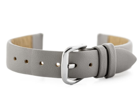 W86 leather watch strap - gray - 14mm