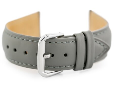 W94 leather watch strap - gray - 24mm