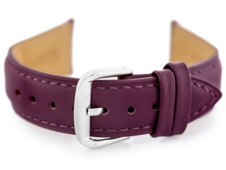 W94 leather watch strap - purple - 16mm