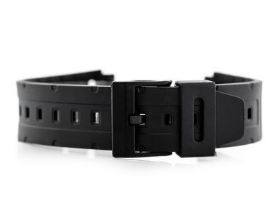 Watch rubber strap - model 1 black - 20mm