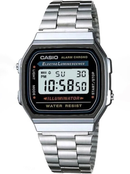 ZEGAREK UNISEX CASIO A168WA-1W - VINTAGE + BOX