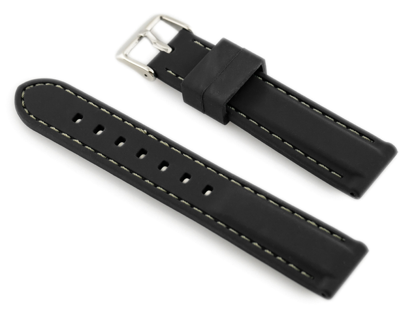 903B rubber watch strap - stitched - 20mm