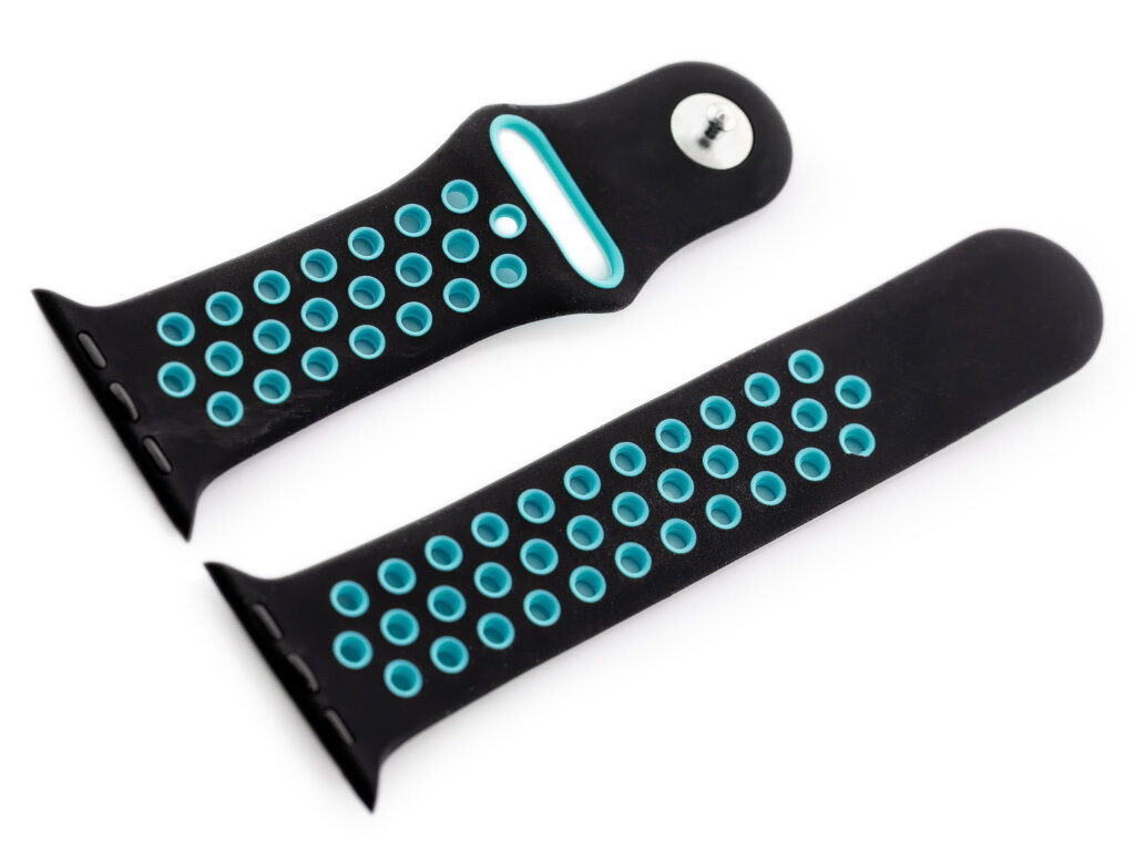 Apple Watch strap U24 - black/turquoise - 42/44mm