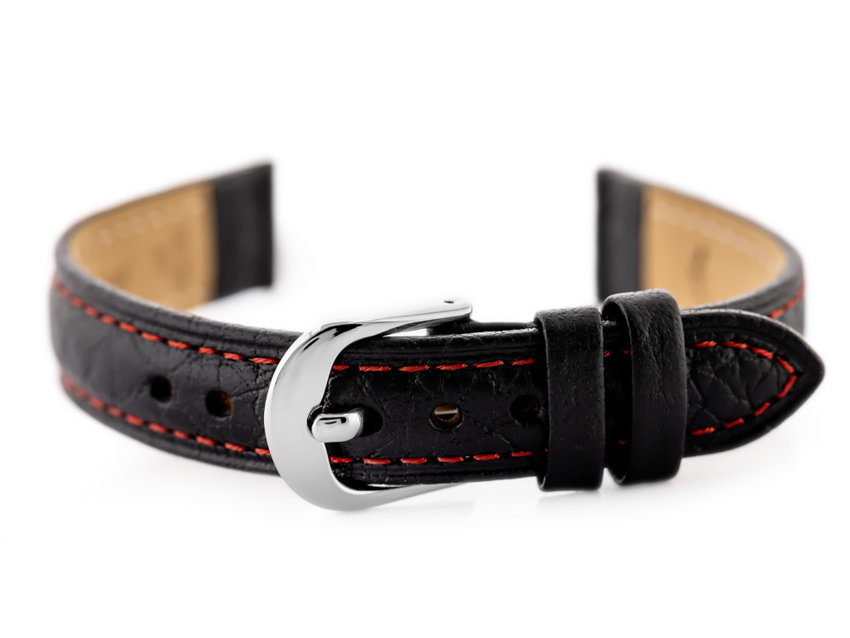 BISSET BS-157 leather watch strap - 12mm