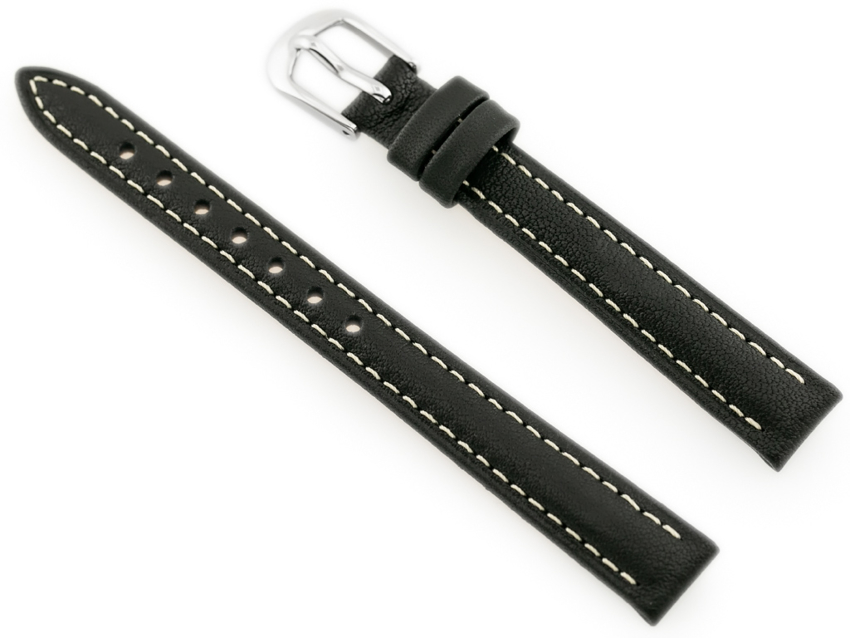 BISSET BS-158 leather watch strap - 12mm