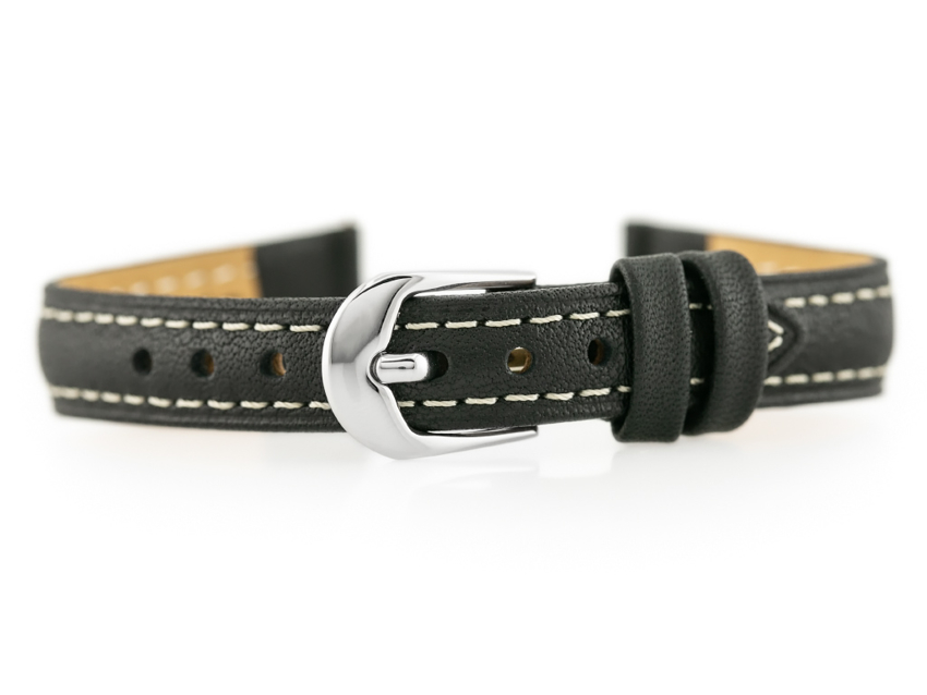 BISSET BS-158 leather watch strap - 12mm