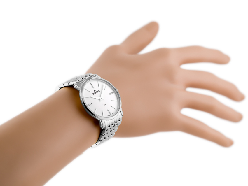 BISSET BSBE54 WOMEN'S WATCH - silver/white (zb554a)