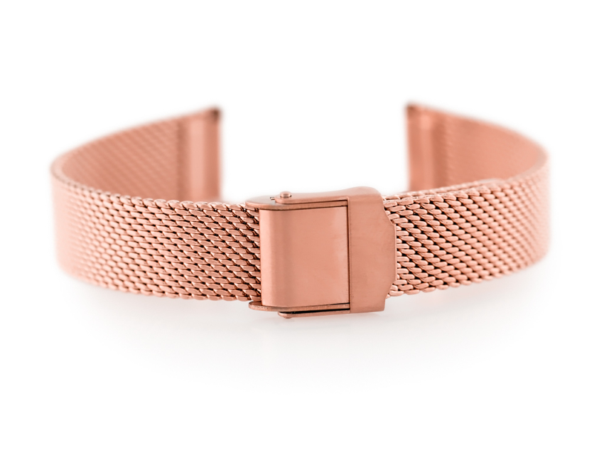 Bracelet 302RG - HQ mesh - rosegold - 12mm