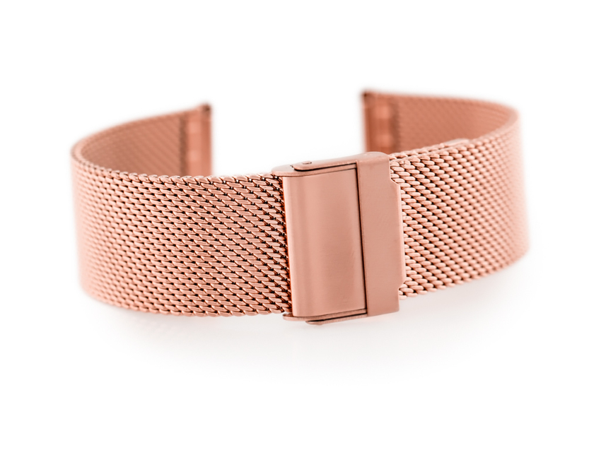 Bracelet 302RG - HQ mesh - rosegold - 18mm