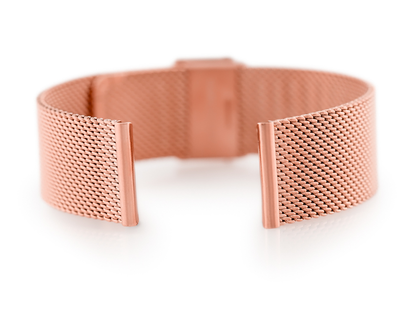 Bracelet 302RG - HQ mesh - rosegold - 18mm