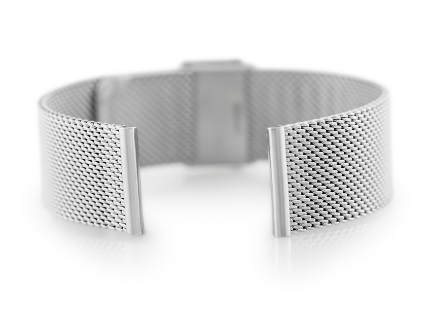 Bracelet 302S - HQ mesh - silver - 18mm