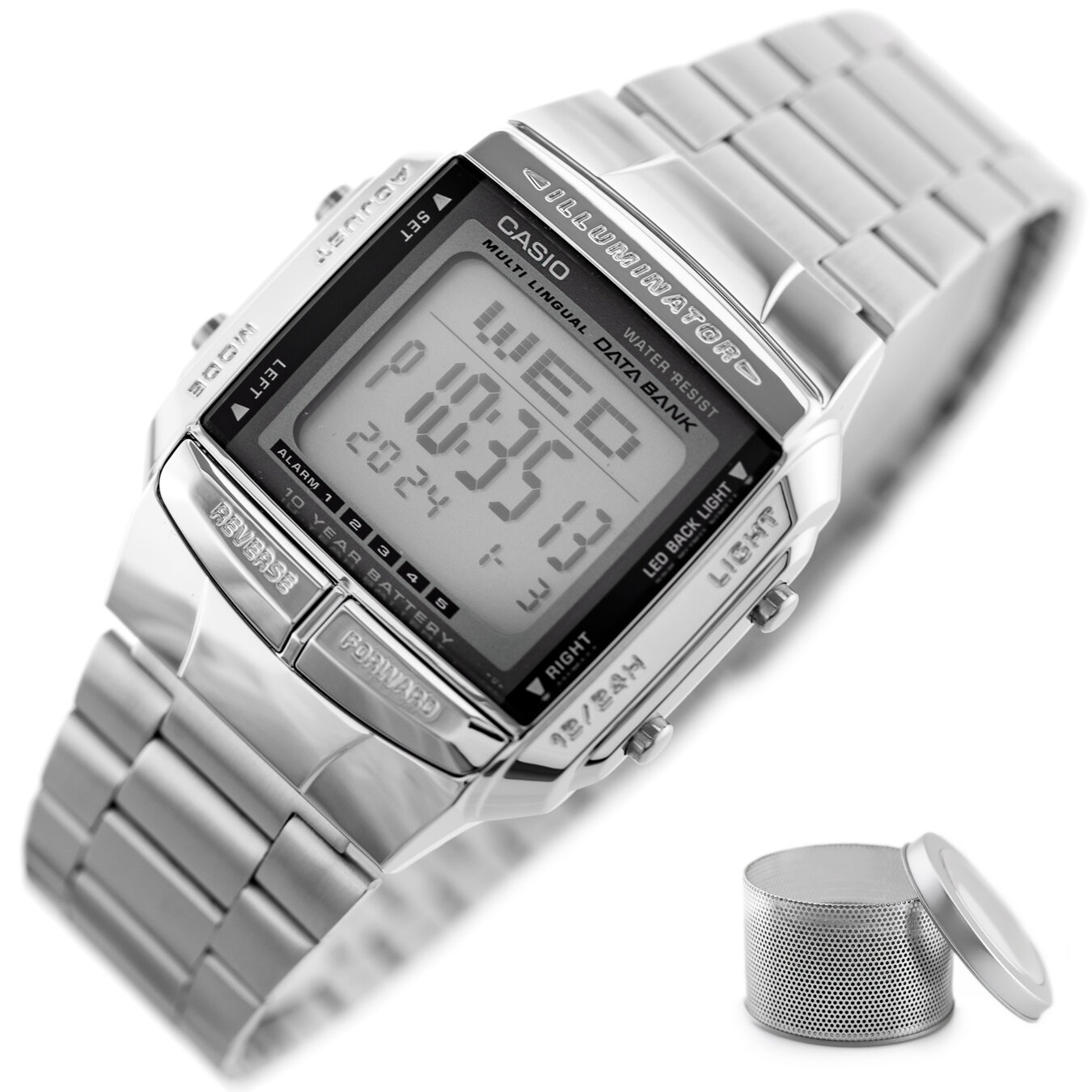 CASIO DATABANK MEN'S WATCH DB-360-1A (zd161a) + BOX