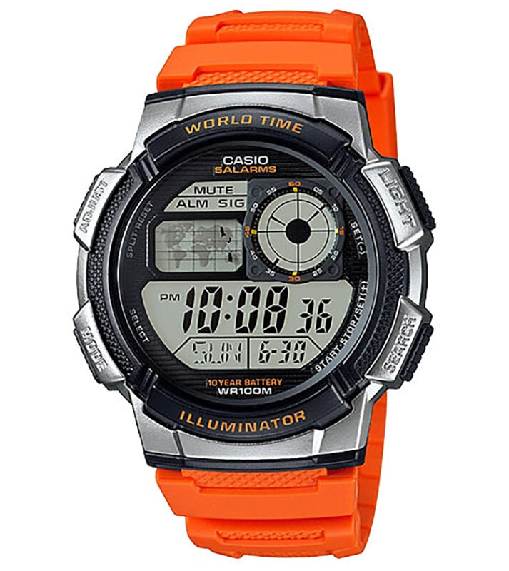 CASIO MEN'S WATCH AE-1000W 4BV (zd073d) - WORLD TIME + BOX