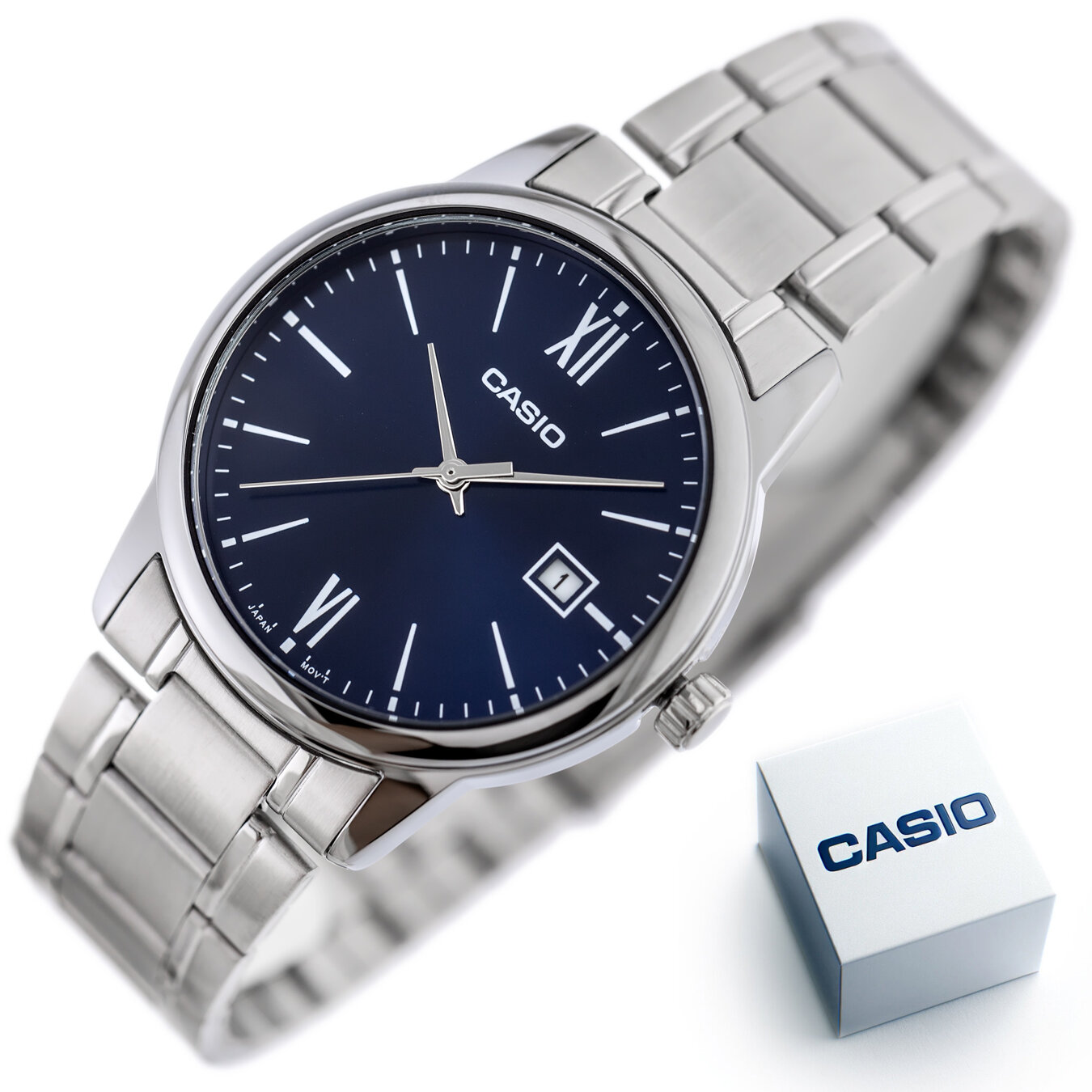 CASIO MEN'S WATCH MTP-V002D-2B3 + BOX (zd223b)