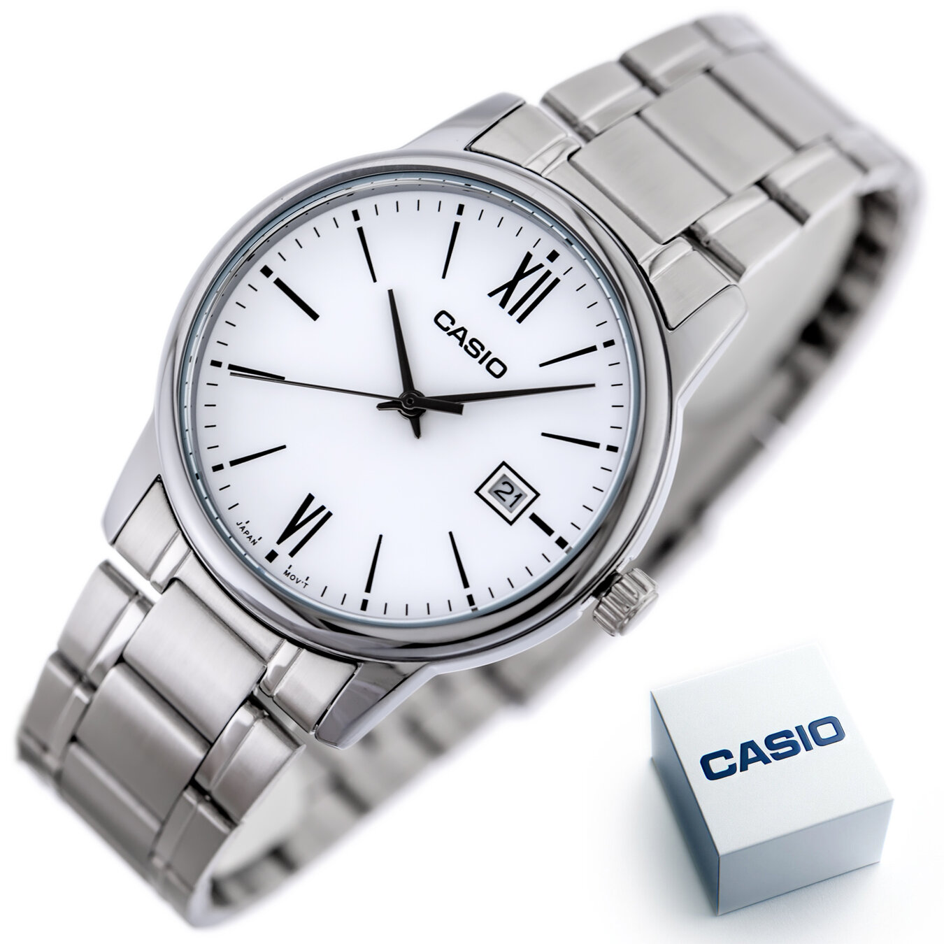 CASIO MEN'S WATCH MTP-V002D-7B3 + BOX (zd223c)