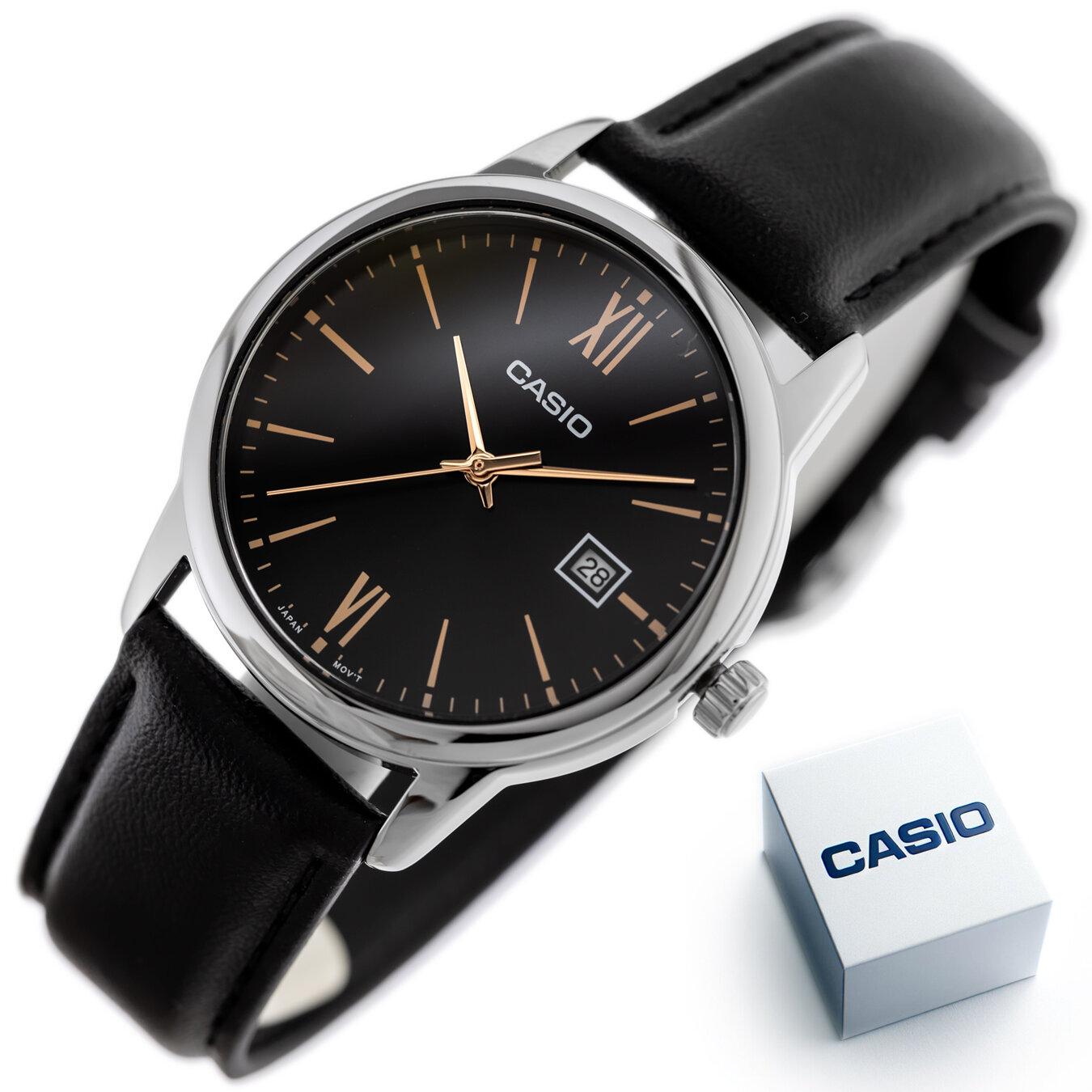 CASIO MEN'S WATCH MTP-V002L-1B3 + BOX (zd224a)