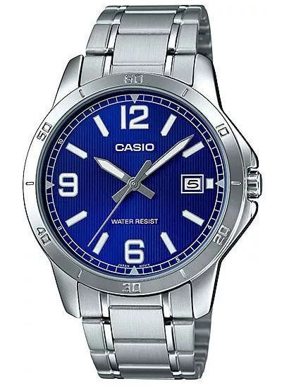 CASIO MEN'S WATCH MTP-V004D-2B (zd047g) + BOX