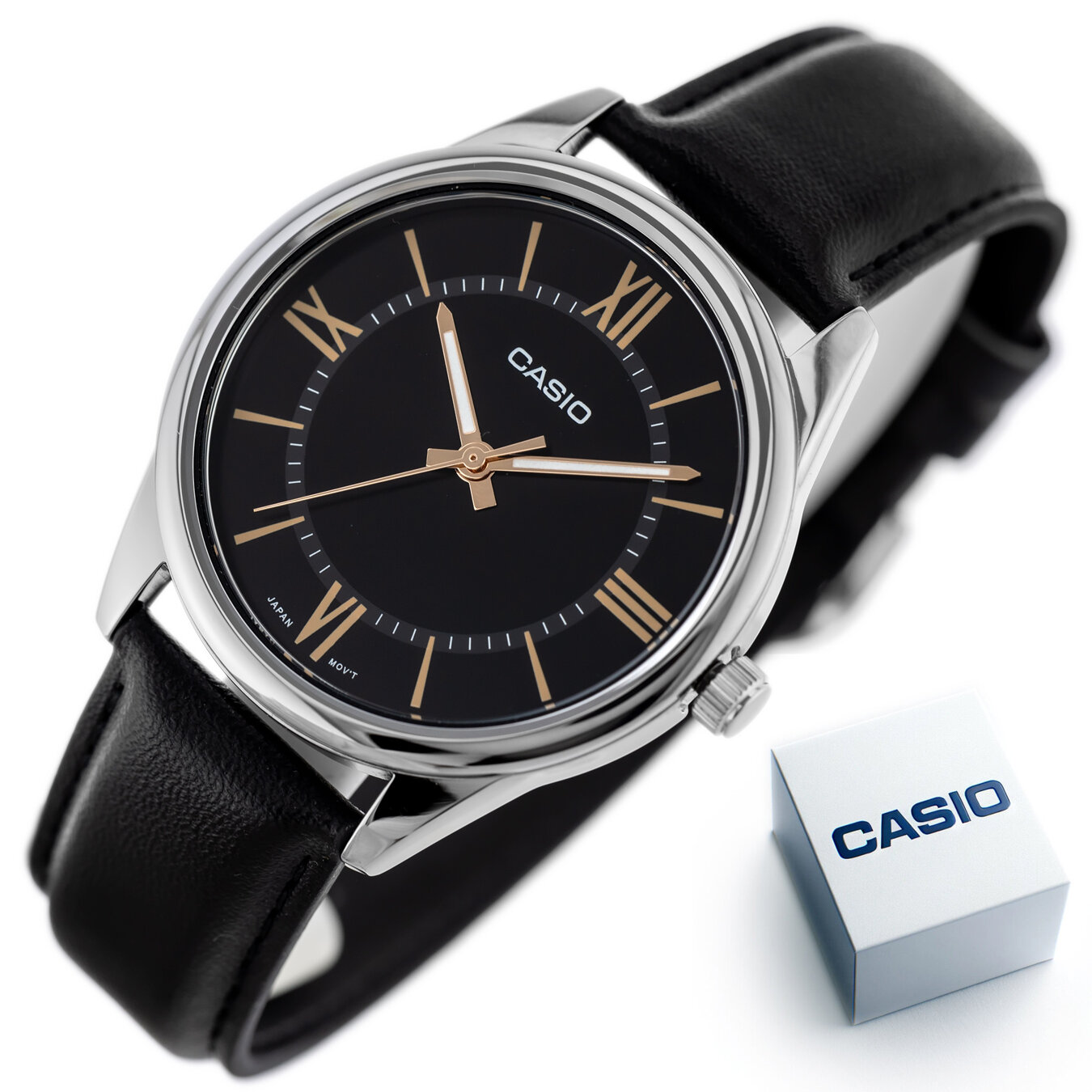 CASIO MEN'S WATCH MTP-V005L-1B5 + BOX (zd225b)