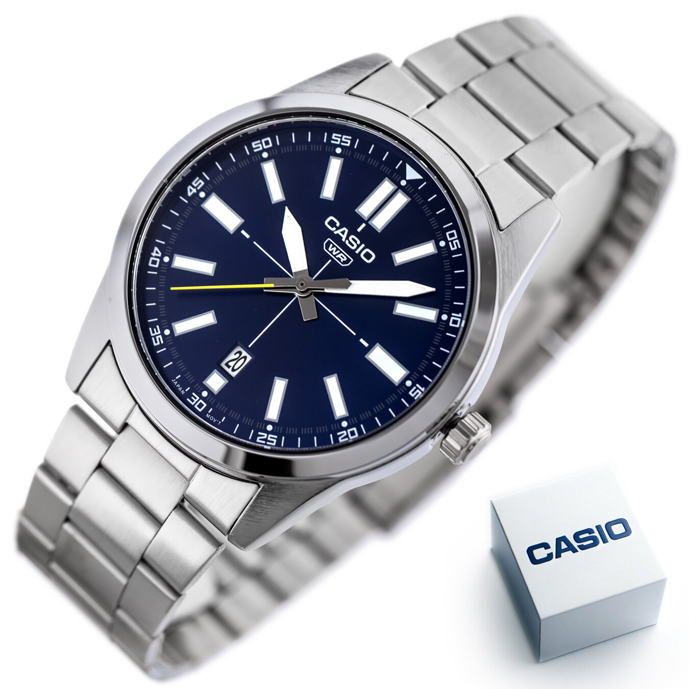 CASIO MEN'S WATCH MTP-VD02D-2E (zd217a) + BOX