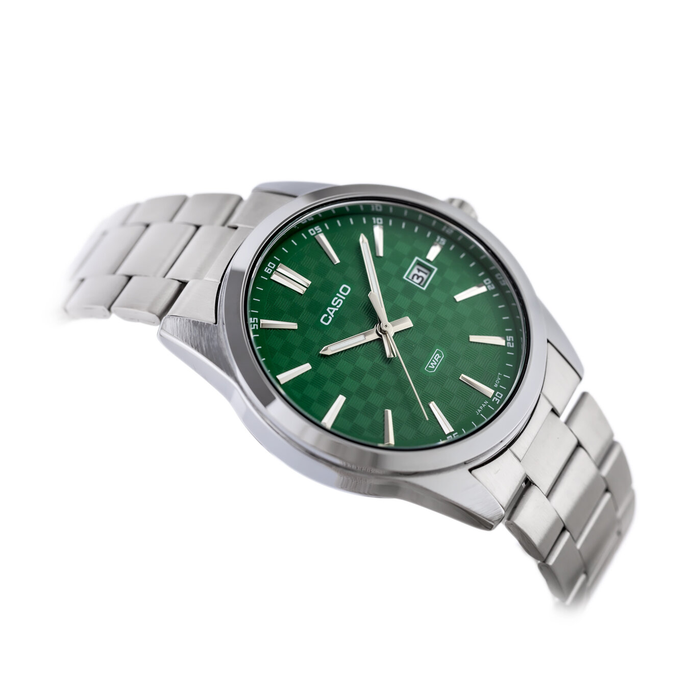 CASIO MEN'S WATCH MTP-VD03D-3A1 Green + BOX