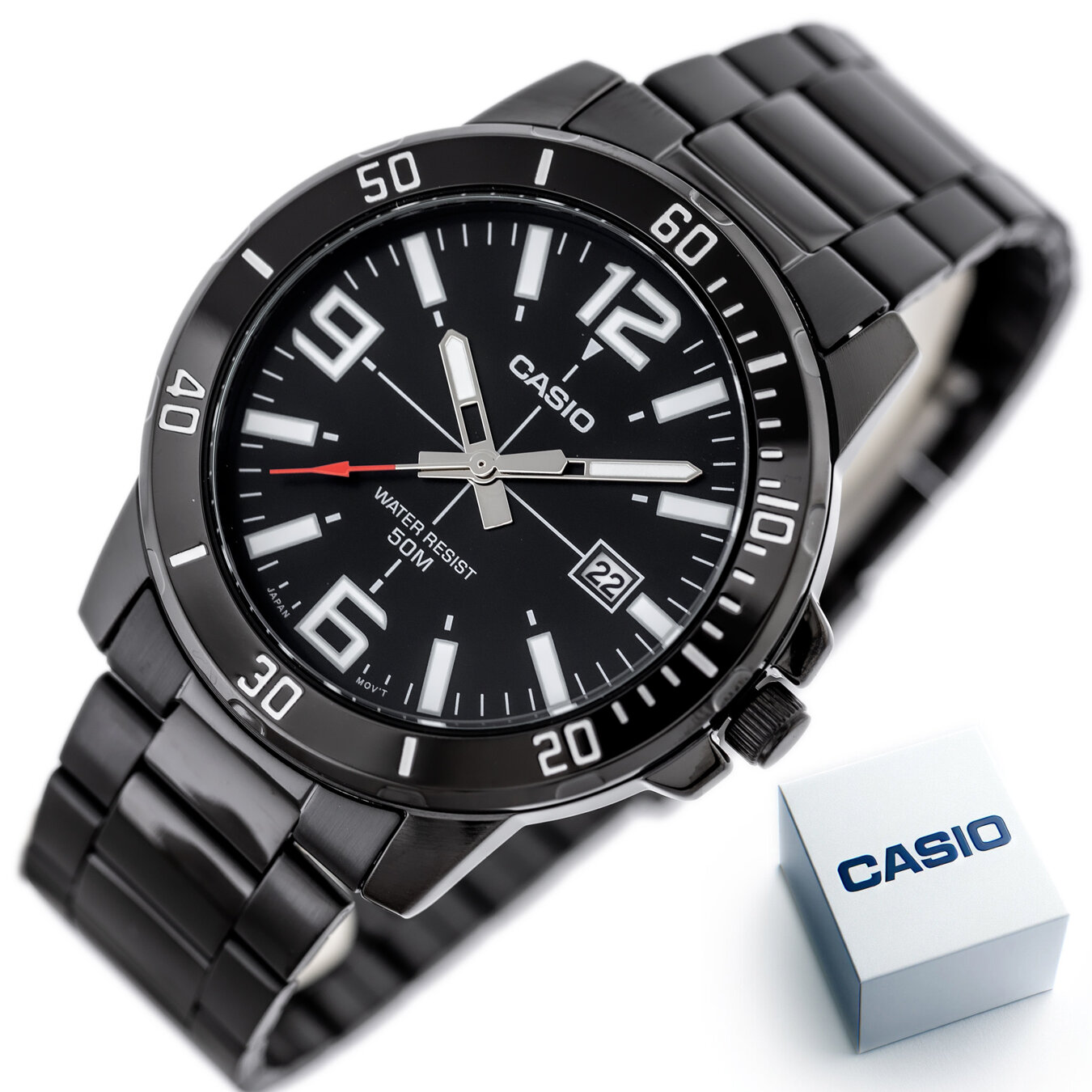 CASIO MTP-VD01B-1B MEN'S WATCH (zd169e) + BOX