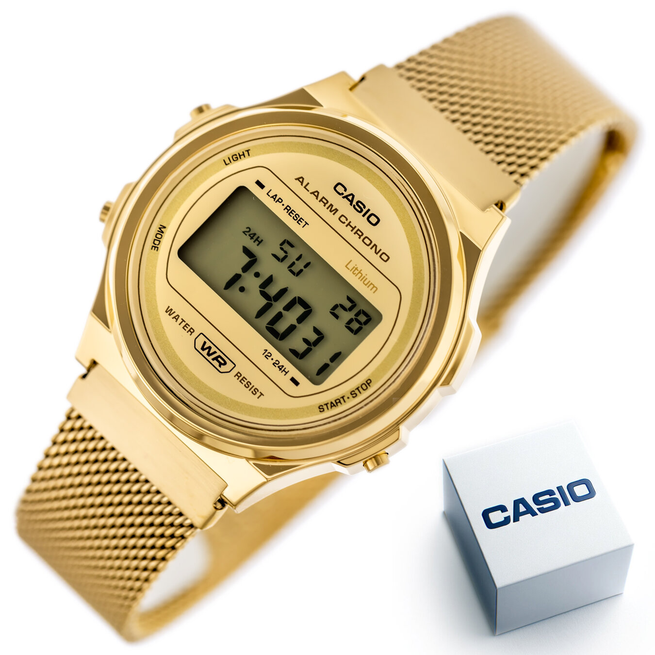 Casio Vintage 37mm Women's Watch A171WEMG-9A + BOX (zd645a)