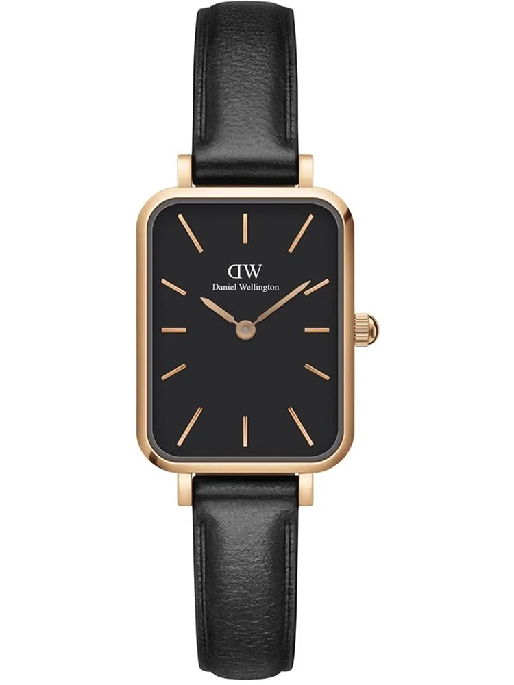 DANIEL WELLINGTON WOMEN'S WATCH DW00100435 - Quadro Pressed Sheffield Rose Gold 20mm + BOX